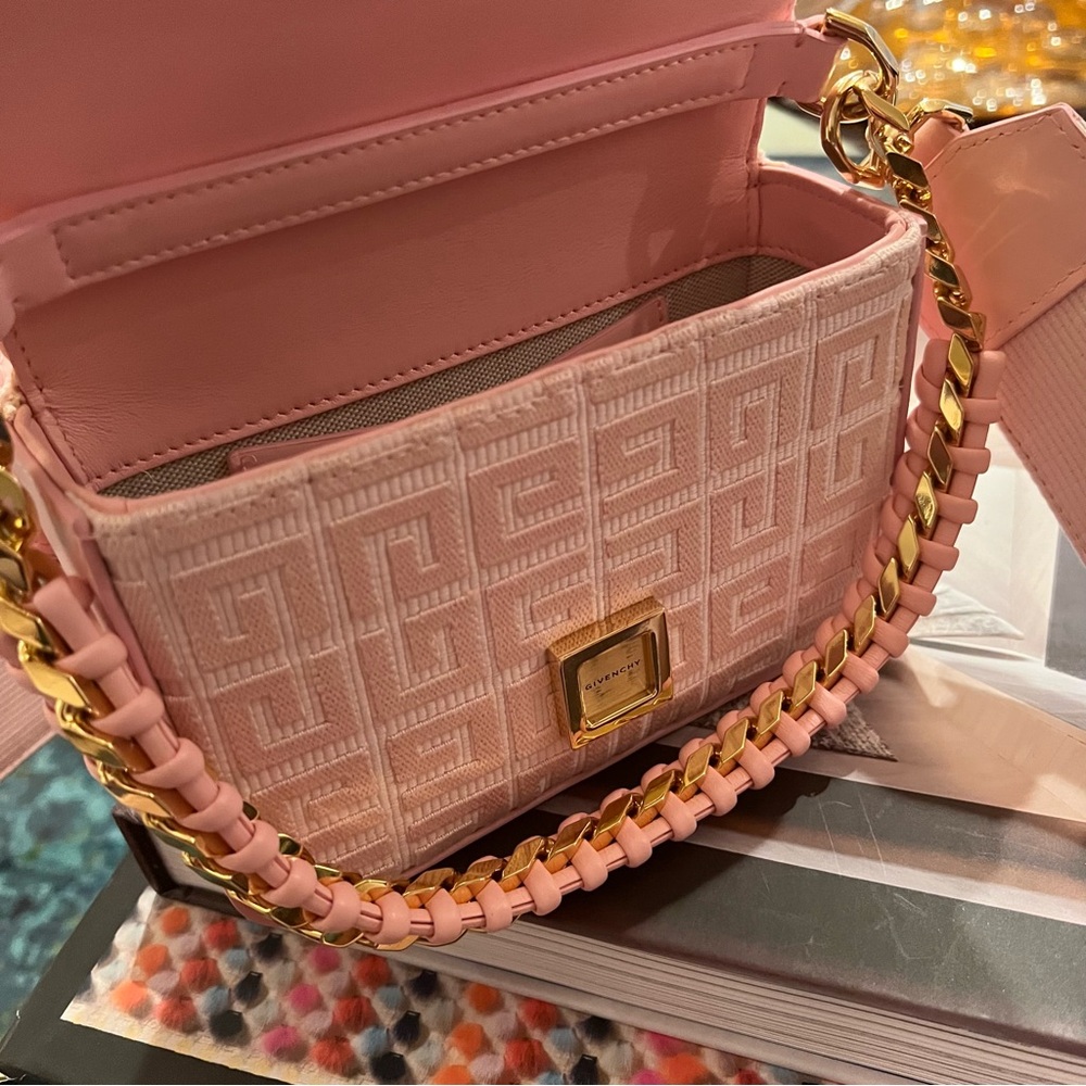 Givenchy 4G Pink Canvas Chain Handle & Crossbody Bag - Picture 6 of 14